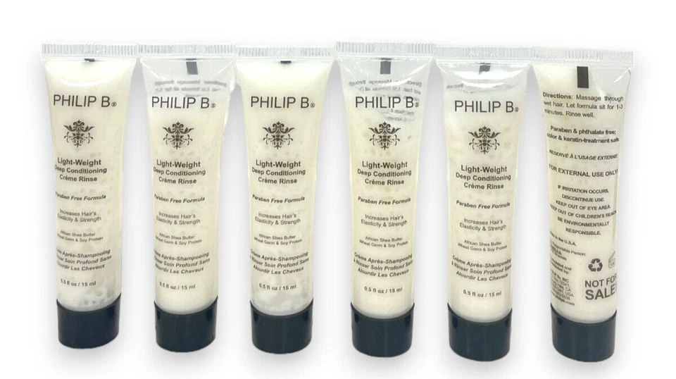 Philip B Condicionador Profundo Peso Leve (0,5 fl.oz/15ml) Lote De 6, Como Visto nas Fotos - Imagem 1 de 1