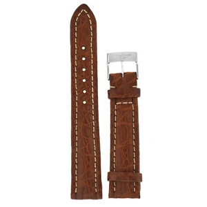 New Breitling 18MM x 16MM Brown Crocodile Leather Strap with Buckle 190MM Length - Picture 1 of 3