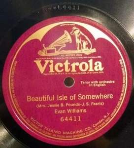 Evan Williams 10" 78 rpm - Beautiful Isle of Somewhere - Picture 1 of 1