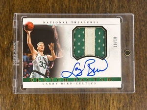 2014-15 National Treasures Larry Bird embrague factor parche dorado automático/10 Celtics - Imagen 1 de 2