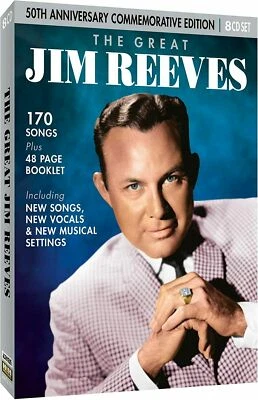 The Great Jim Reeves 8CD Set 170 Songs + 48 Page Book BRAND NEW & SEALED