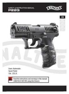 Walther-P22-Pistol Gun Owners Instruction Manual - Picture 1 of 5