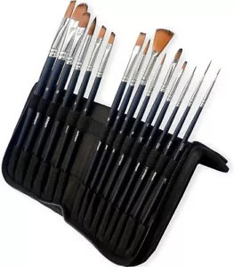 MozArt - Aquarellpinsel - 15er Pack mit Premium Ordnungsetui - Bild 1 von 10