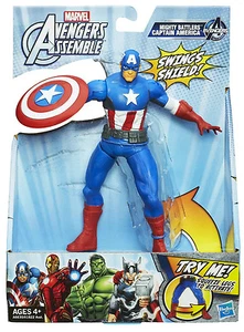 FIGURA DE CAPITÁN AMÉRICA CON ESCUDO MIGHTY BATTLERS ENSAMBLAJE DE MARVEL VENGADORES - Imagen 1 de 2