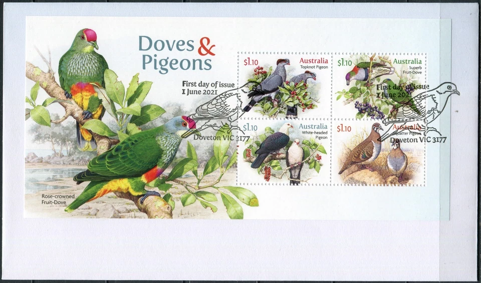 Australia 2021. Pigeons and Doves (Mint) First Day Cover - Image 1 of 1