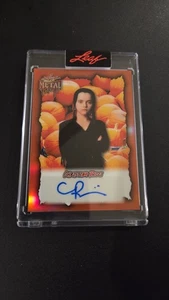 Christina Ricci 2025 Leaf Metal Halloween Autograph Pumpkins 1/1 Wednesday Adams - Picture 1 of 4