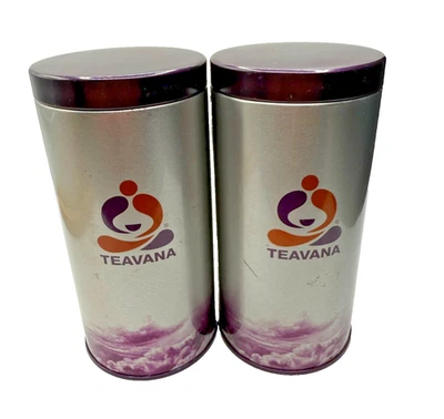 2 TEAVANA Metal Tea Storage Containers 1/2 LB Sized Made in Japan - Image 1 of 4