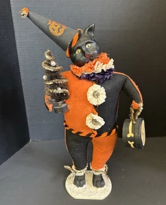 Bethany Lowe Halloween Black Cat Orange Christmas Tree 19” - Picture 1 of 6