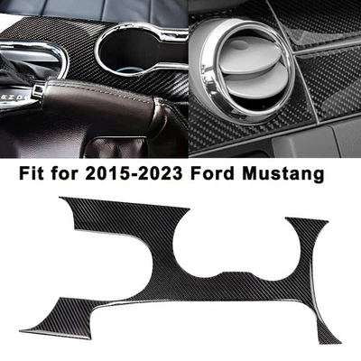 Cubierta de panel de fibra de cambio de marchas de carbono para Ford Mustang 2015-2023 Foto 1 de 4