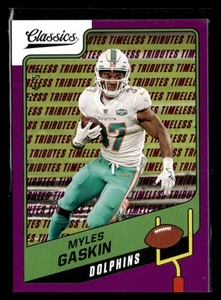 2021 Panini Classics #68 Myles Gaskin Timeless Tributes Purple #/50 - Picture 1 of 2