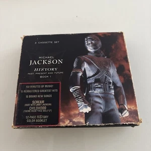 Michael JACKSON History past Present..  Double CASSETTE Tape + Booklet & Flyer! - Picture 1 of 10