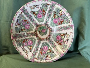 20th Century Chinese Export Rose Medallion 14” Porcelain Serving Bowl - Picture 1 of 5