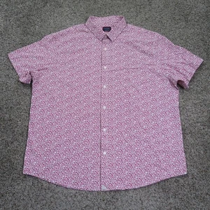 UNTUCKit Hemd Herren 2XL Rosa Chaddsford Beere SS Blumen Knopfleiste Stretch Nylon - Bild 1 von 10