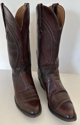 Lucchese Classics Hombre Cuero Cereza Negro Talla 8.5 8 1/2 D Foto 1 de 4