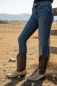 Vintage Nocona Argentina Boa Constructor Schlangenleder Stiefel exotisch Größe 7 D - Bild 1 von 24