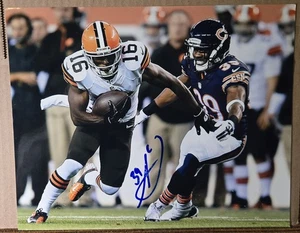 Foto firmada por Al Louis-Jean de 8x10 de los Chicago Bears - Imagen 1 de 2