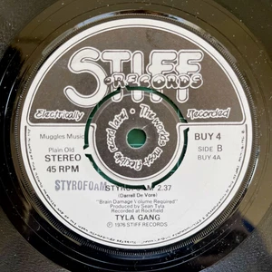 TYLA GANG STYROFOAM (rubber stamped) STIFF 1976 45 NEAR MINT (UNPLAYED) - Picture 1 of 4