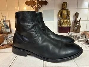 Adam Derrick To Boot New York Made in Italy Black Leather Beatle Boots 8.5 M - Picture 1 of 15
