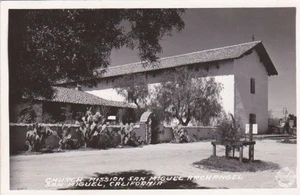 RPPC-Iglesia Misión San Miguel Arcángel-SAN MIGUEL, California - Imagen 1 de 2