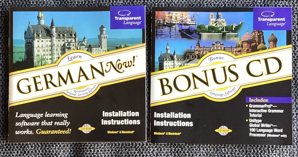 Idioma transparente - Aprende alemán ahora CD-ROM software de aprendizaje Windows y Mac Foto 1 de 1