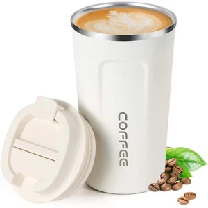 17oz 510ml Vacuum Insulated Travel Mug Leakproof Double Wall Stainless Steel ... - Picture 1 of 7