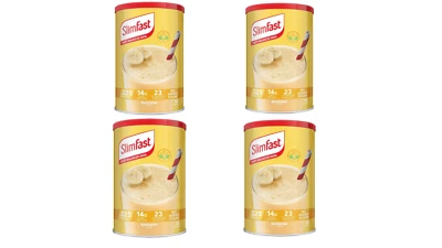 4 x 584g SlimFast Banana Flavour Shake Powder 16 Servings each Meal Replacement - Image 1 of 4