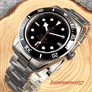 CORGEUT Luxury 39mm 20ATM Black Dial Auto NH35A Movement Men Watch Metal Strap - Picture 1 of 8