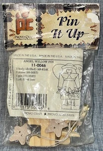 Vintage Provo Craft Pin It Up Wood Jewelry Making Angel Willow Pin Craft Kit - Picture 1 of 9