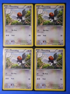 4x Fletchling 113/146 Pokemon card XY base set common NM - Picture 1 of 1