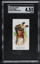 1888 Allen & Ginter Celebrated American Indian Chiefs Red Thunder SGC 4.5 11bd