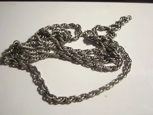 STERLING SILVER ROPE CHAIN NECKLACE 30" LONG - 18g - SC-1 - Picture 1 of 3