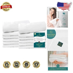 12 Economy Bath Towels, Soft & Plush Cotton, 20 X 40 inches - Ideal for Hotels - Picture 1 of 10