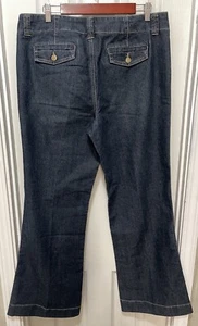 MADISON Jeans Women's 14 Denim Casual Wide Leg ~  Darker Blue ~ Belk ~ NWT - Picture 1 of 12