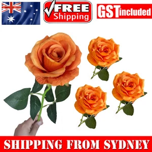 10X Artificial Rose Flowers for Wedding Home Kitchen Spring Table Centerpiece AU - Picture 1 of 12
