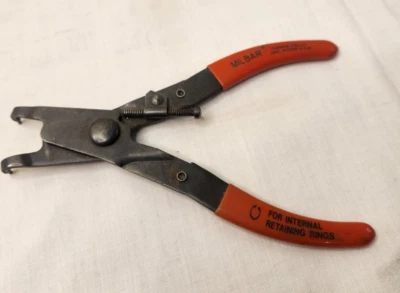 Vtg Milbar 390R Internal Retaining Snap Ring Pliers USA 390R 6.25" - Image 1 of 4