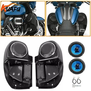 Lower Vented Leg Fairings Grills 6.5" Speaker For Harley Road Street Glide 14-24 - Picture 1 of 19