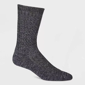 Wigwam Lightweight EMORY Crew Socks Shoe Size 6-10 Gray Black New - Picture 1 of 2