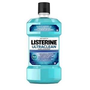 Listerine Ultraclean Oral Care Antiseptic Mouthwash, Everfresh Technology to - Picture 1 of 8