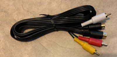 S-AV RCA Video Audio Composite Cable Sega Saturn NEW USA Seller - Image 1 of 2