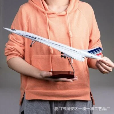 Luz de voz avião de passageiros modelo brinquedo de exibição Air France Concorde em escala 1/125 - Imagem 1 de 4