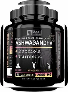 Premium Ashwagandha Complex - Organic + Rhodiola Rosea +... - Picture 1 of 8