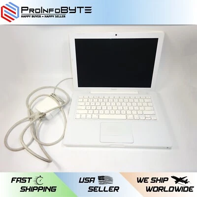 13.3" Apple MacBook A1181 Color Blanco + Cargador Para Piezas Como Está Foto 1 de 4