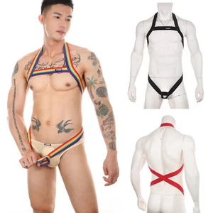 Herren Chest Harness Brustgurt Body Schultergurt Nachtclub Bodysuit Sexy Dessous - Picture 1 of 17