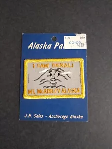 I Saw Denali Mt. McKinley Alaska Smiling Mountain Souvenir Embroidered Patch - Picture 1 of 1