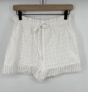 Rails Ember Short White Eyelet Mix Shorts Size Medium Drawstring Embroidered - Picture 1 of 4