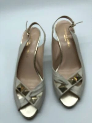 Zapatos de tacón Loeffler Randall para mujer talla 6 1/2 B punta abierta Foto 1 de 4