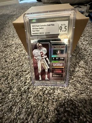 2018 Contenders Draft Picks Season Bowl Ticket 74/99 Deion Sanders #30 CSG 9.5 - Image 1 of 2