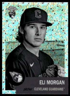 2022 TOPPS CHROME PLATINUM BLACK AND WHITE Eli Morgan Rookie Guardians #194 - Image 1 of 2