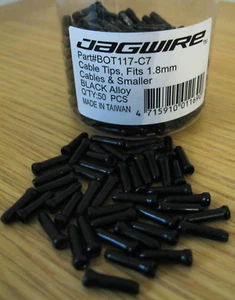 50 X JAGWIRE BLACK ALLOY END CRIMPS FOR cycle BRAKE/GEAR CABLE - Picture 1 of 1