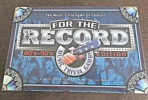 " "For The Record" 80's & 90's Version Music Trivia Board Game New Open Box 2001 - Picture 1 of 6